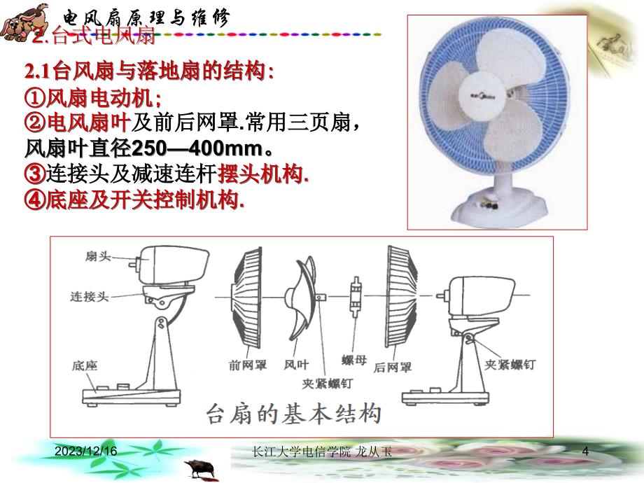 电风扇基本原理与几种常用风扇维修ppt培训课件_第4页