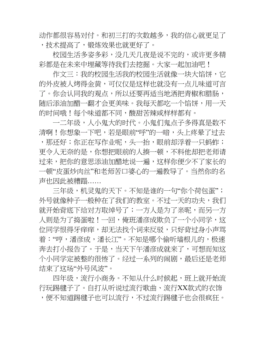 妙趣横生的校园生活优秀作文.doc_第4页