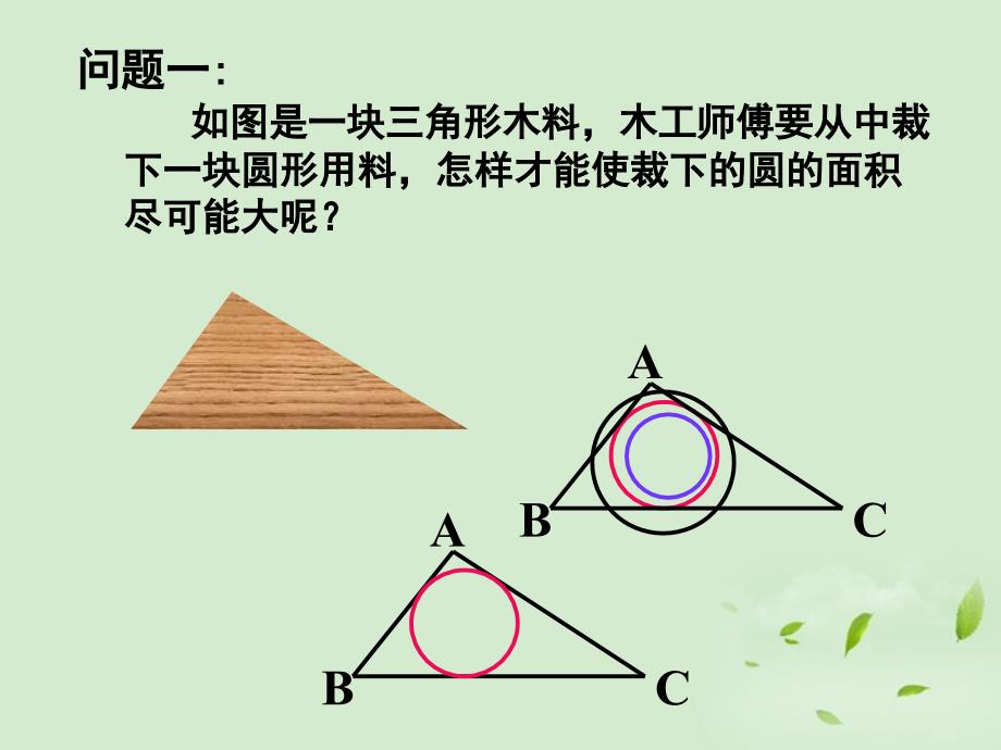 浙江省乐清市盐盆一中九年级数学上册《三角形的内切圆》课件人教新课标版_第2页