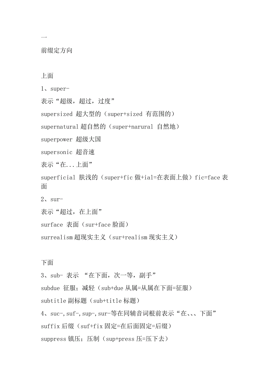 单词记忆的二十个前缀_第1页