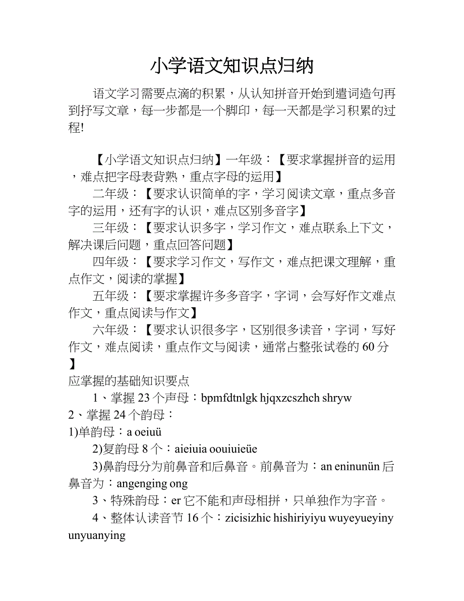 小学语文知识点归纳.doc_第1页