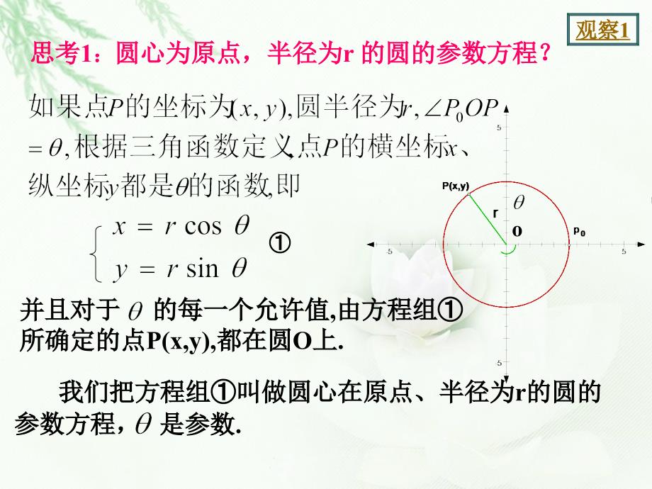 圆的参数方程课件（北师大选修44）_第3页