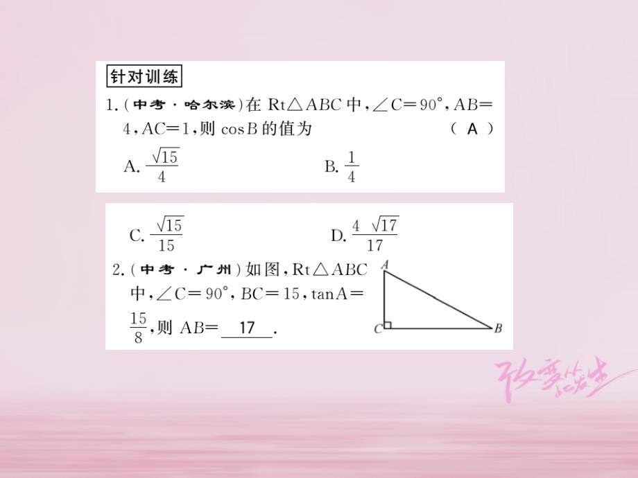 2018年秋九年级数学下册第一章直角三角形的边角关系整理与复习习题课件新版北师大_第3页