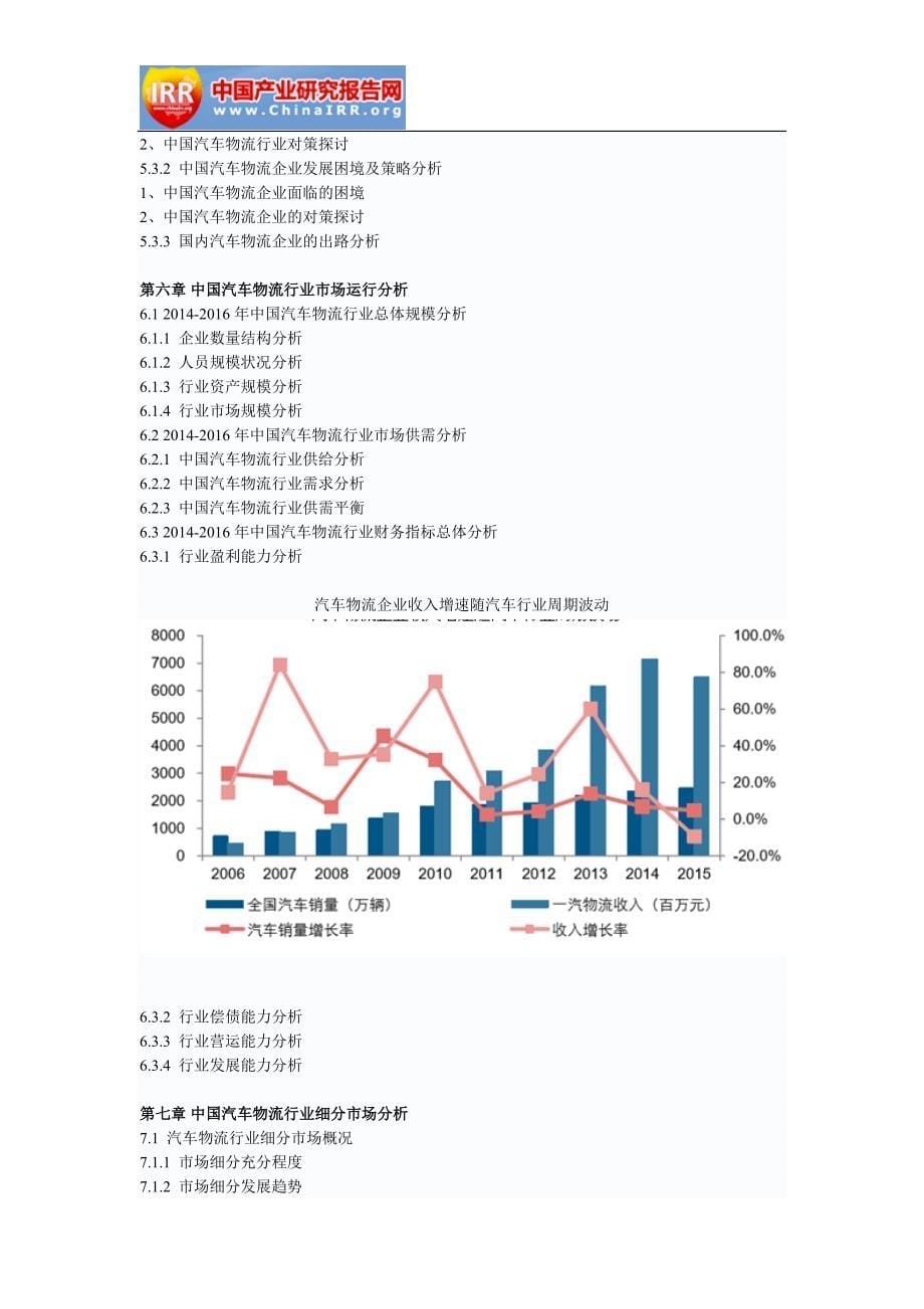 2017-2023年中国汽车物流行业发展前景分析及投资策略咨询报告_第5页