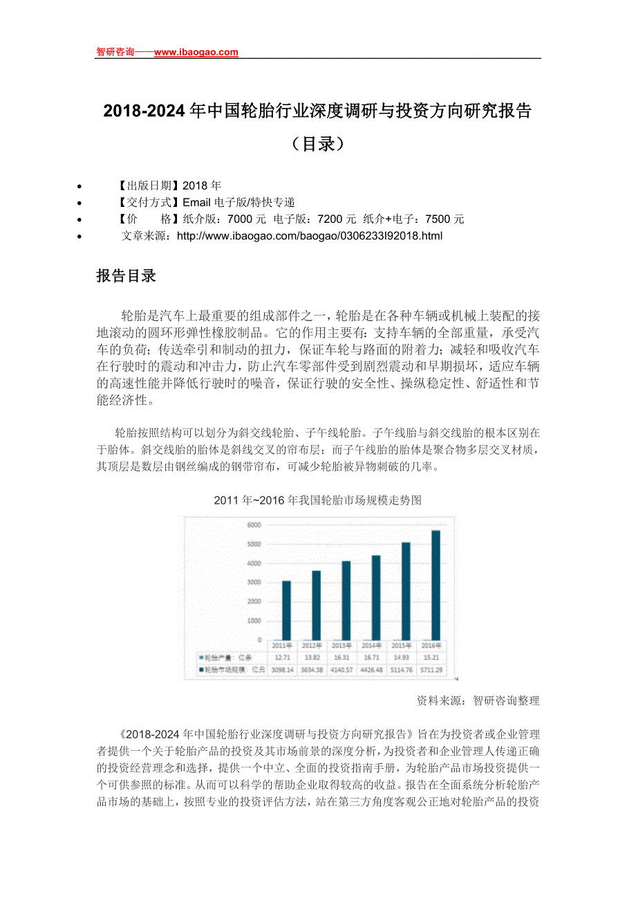 2018-2024年中国轮胎行业深度调研与投资方向研究报告_第4页