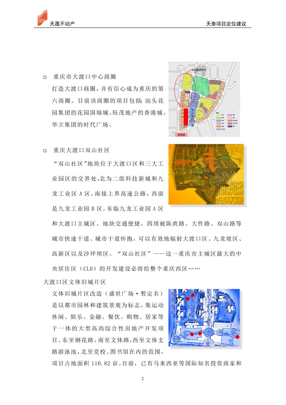 重庆市天泰金地广场项目定位建议报告天晟不动产_第2页