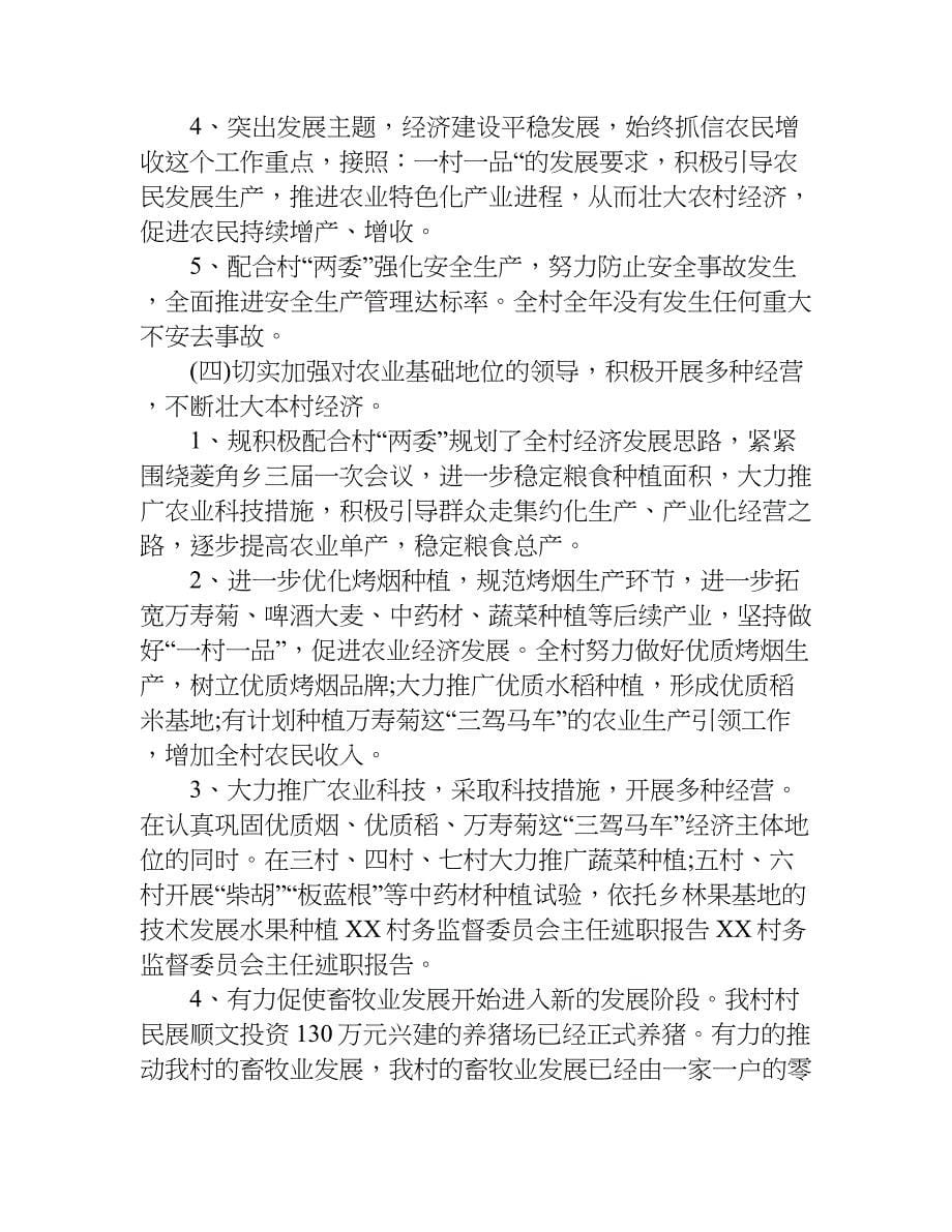 村监督委员会主任述职报告.doc_第5页