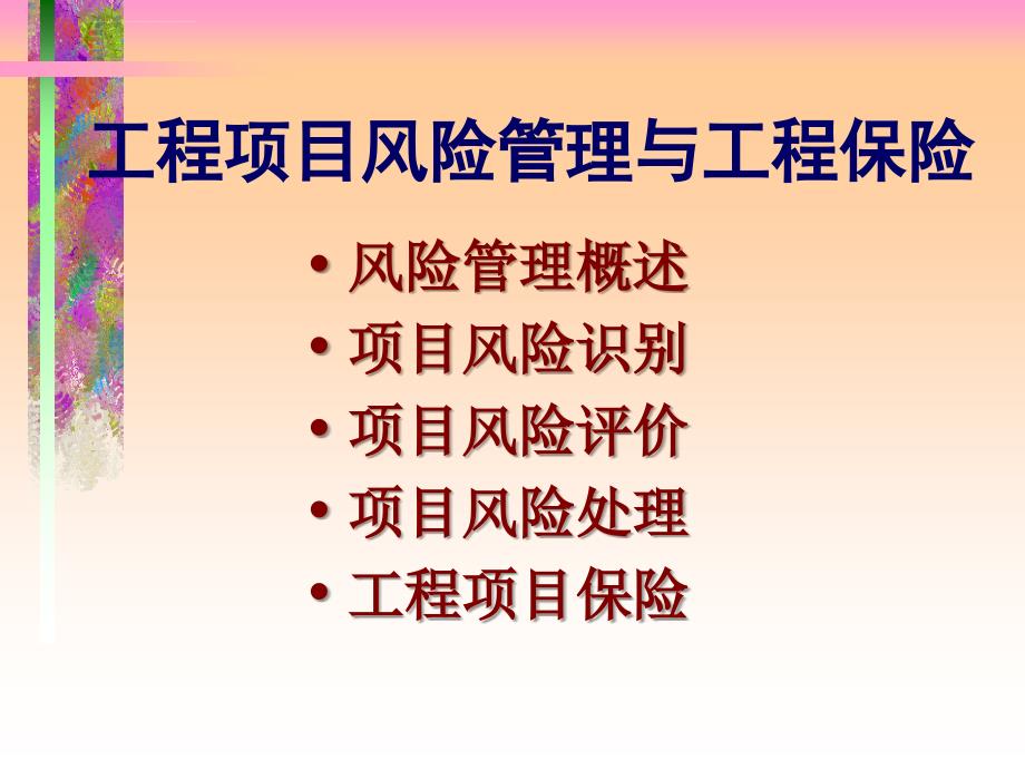 工程项目风险管理与风险保险课件_第2页