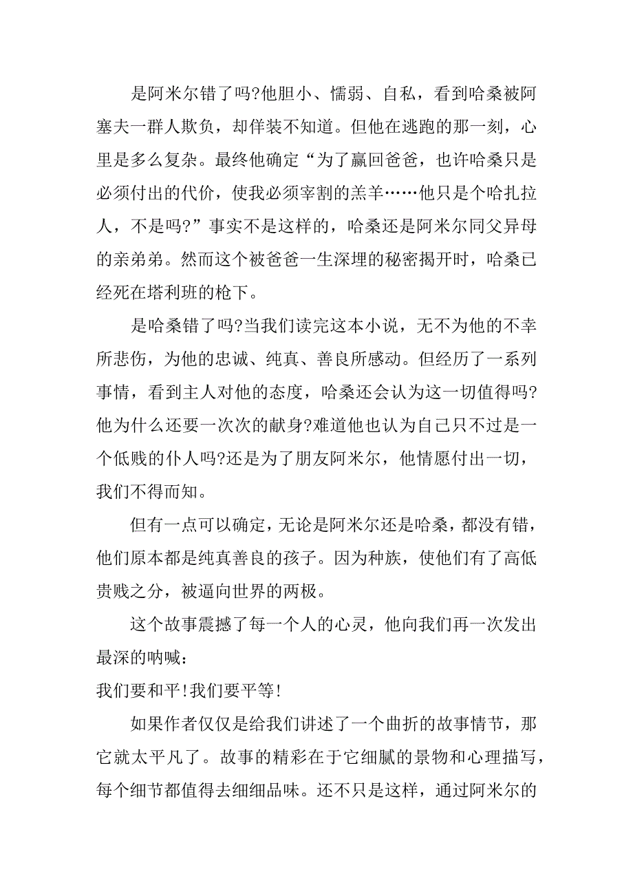 追风筝的人读后感900字.doc_第2页