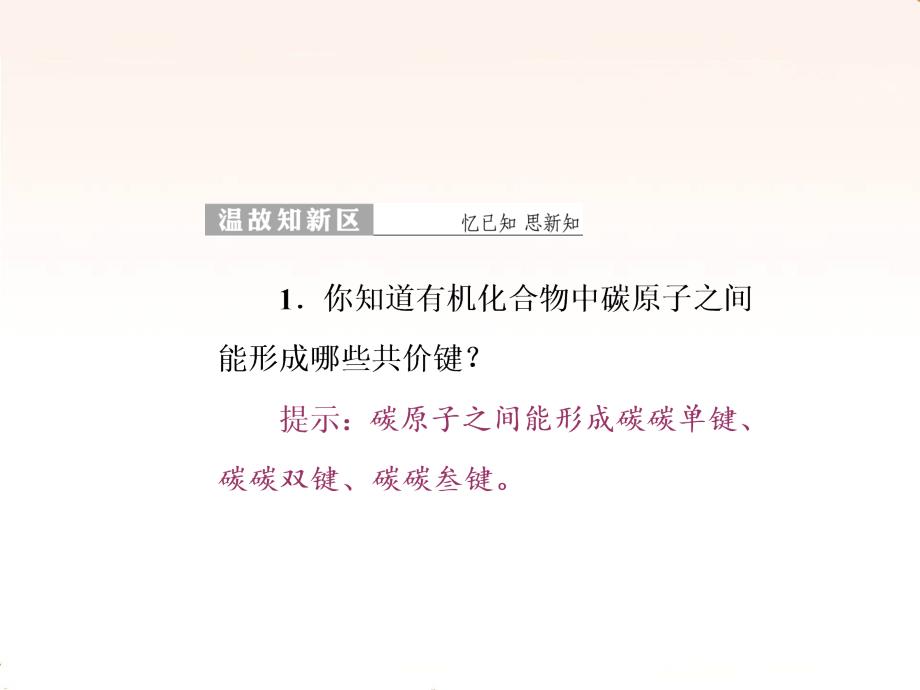 2017-2018学年高一化学苏教版选修五课件：专题2+第一单元+第一课时+碳原子的成键特点+有机物结构的表示方法（50张PPT）_第2页