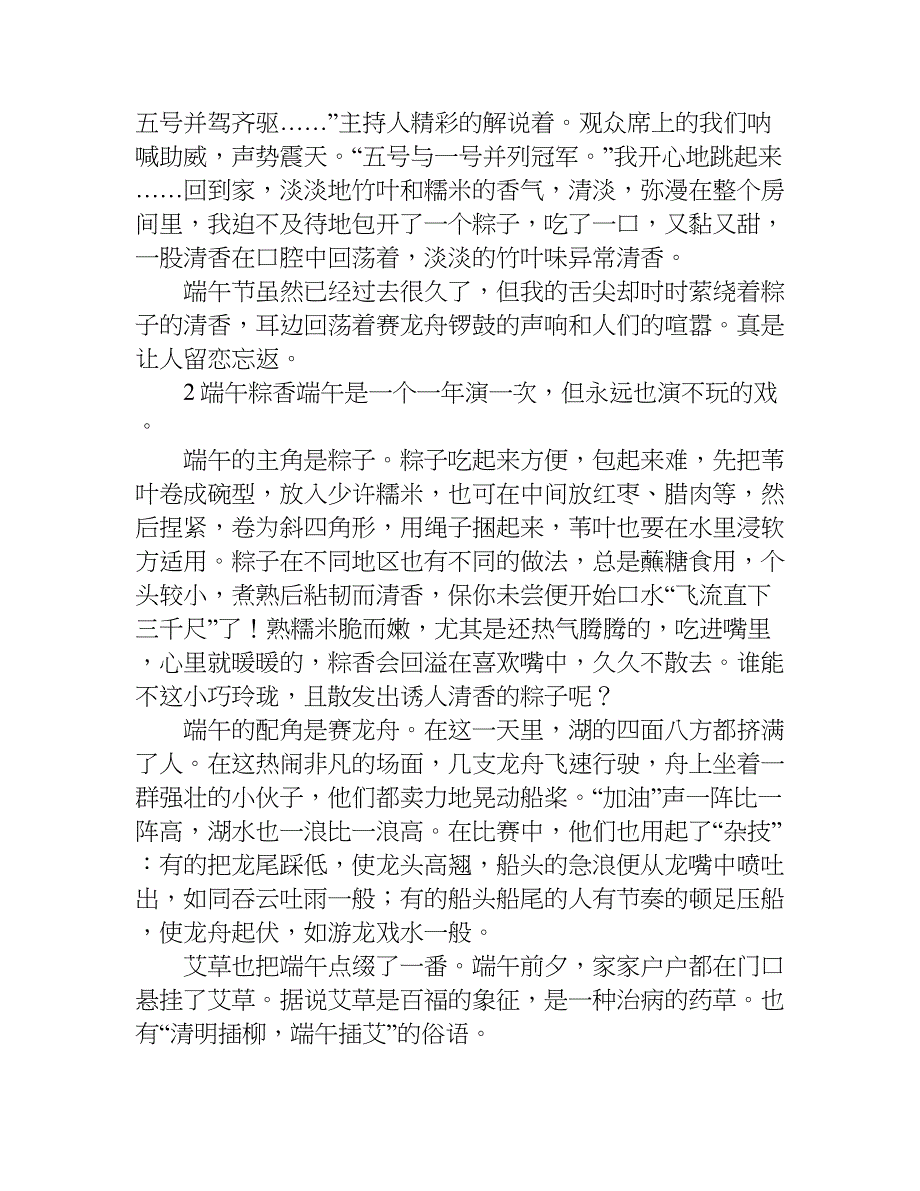 粽香四溢的端午节作文精选.doc_第2页