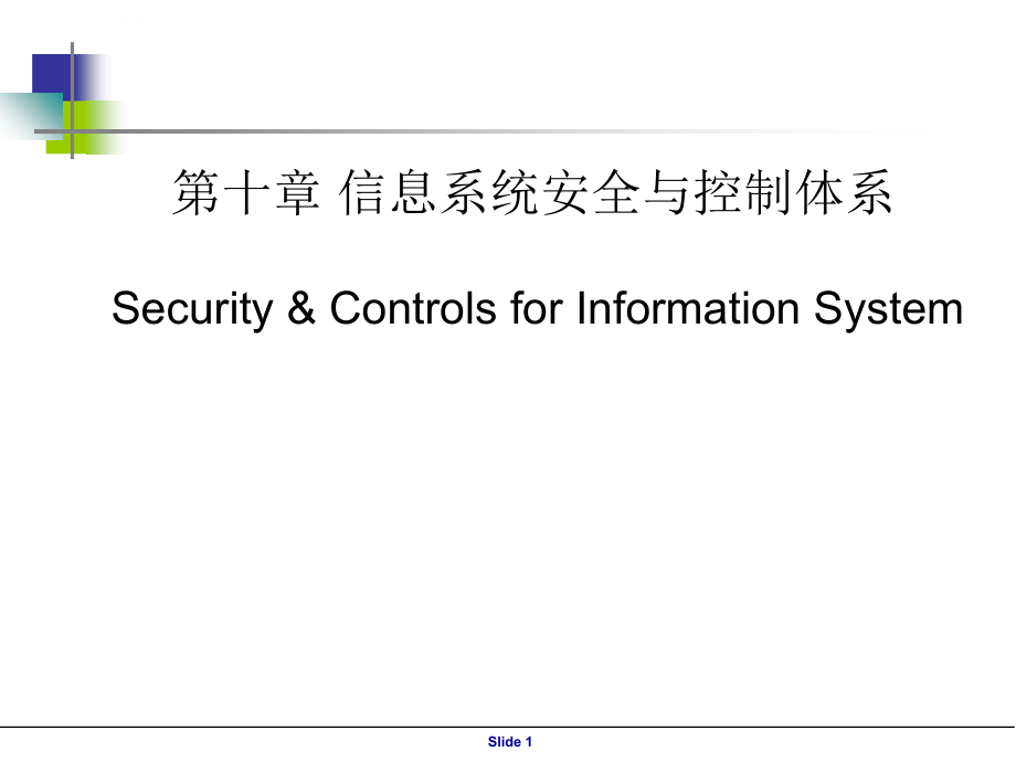 信息系统安全与控制体系课件_第1页