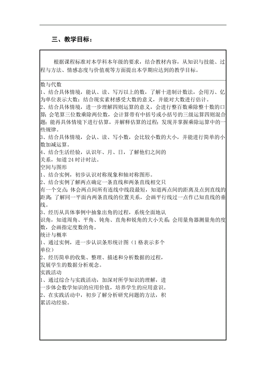 三年级下册数学学科教学计划表201802_第4页