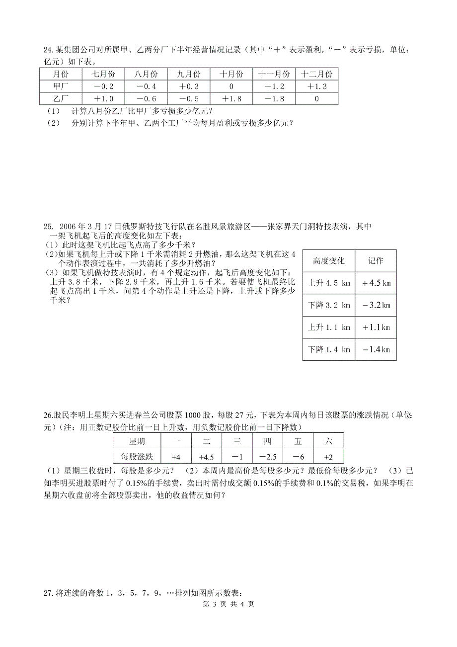 七年级第一次阶段检测数学试卷_第3页