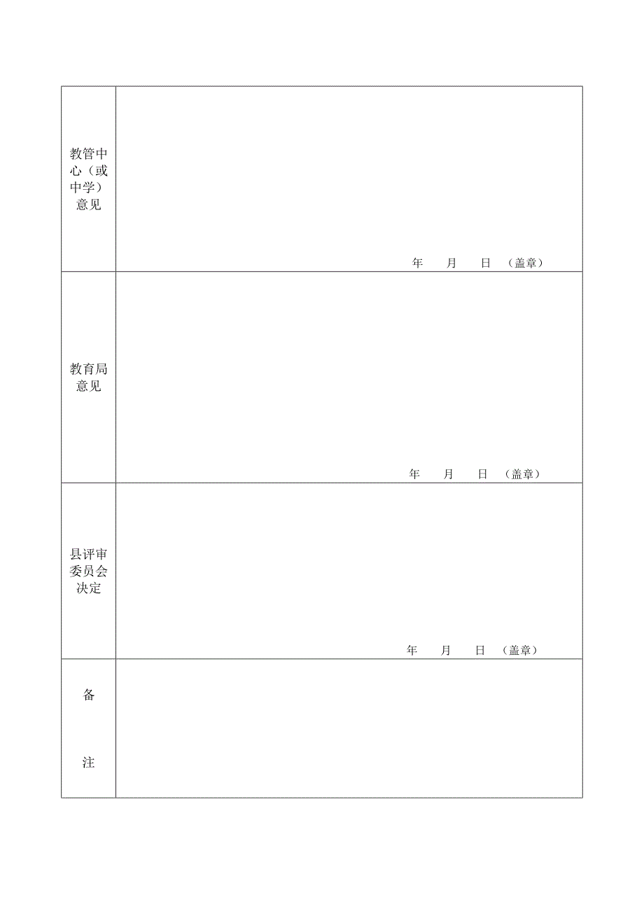 靖远县优秀教师申报表_第4页