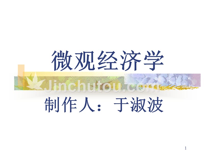 微观经济学课件_第1页