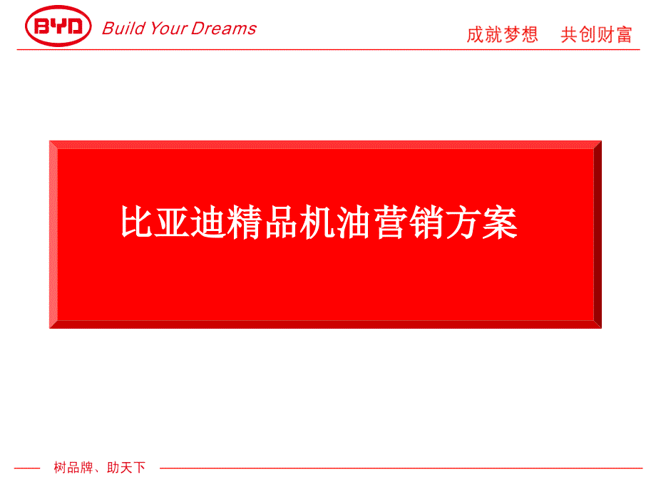 比亚迪精品机油营销方案_第1页