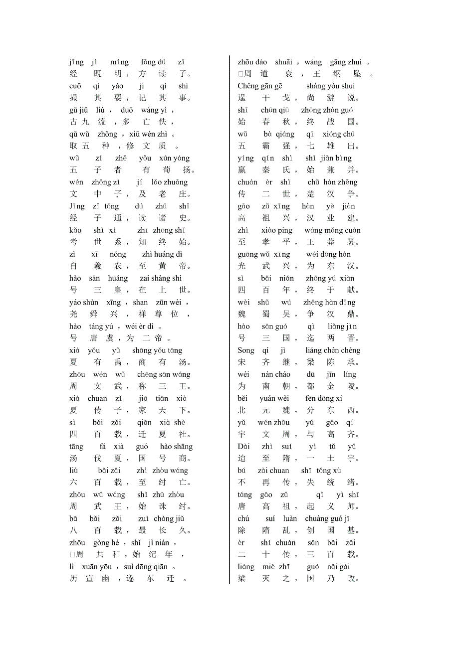 三字经全文(注音版)及小学生必备古诗词300首_第4页