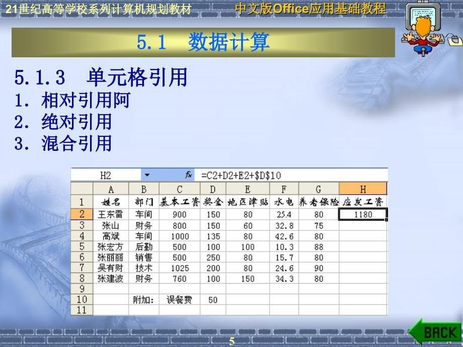 《办公自动化office2003》ppt电子课件教案第5章中文版excel2003数据分析_第5页