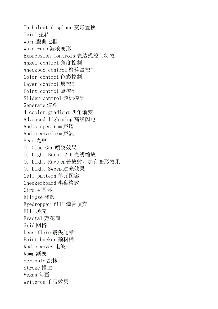 AECS4内置特效菜单中文翻译_第4页