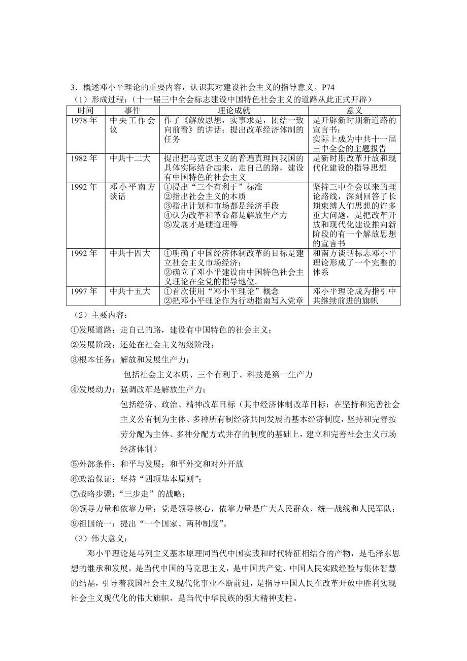 高中人民版历史专题三、四提纲知识点整理【全】_第5页