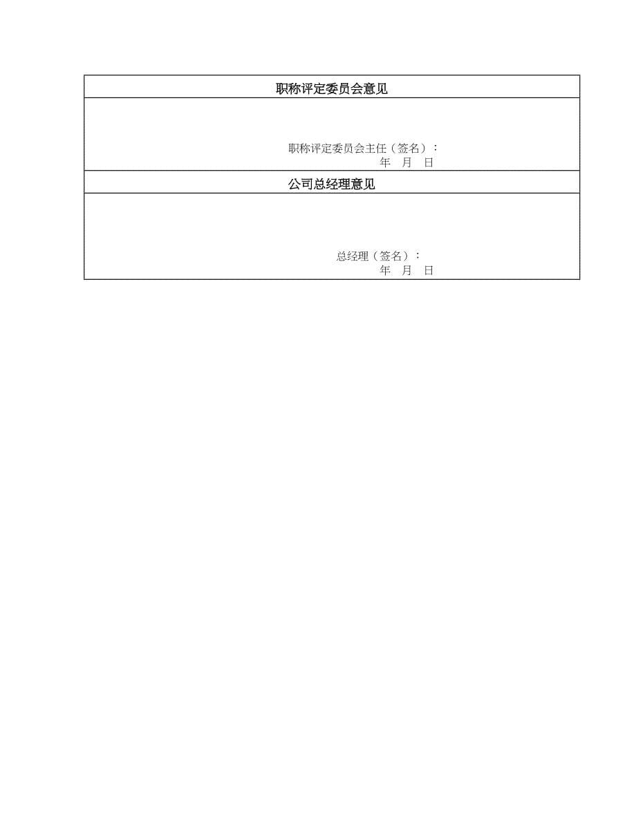 股份有限公司专业技术职称定级申报表_第5页