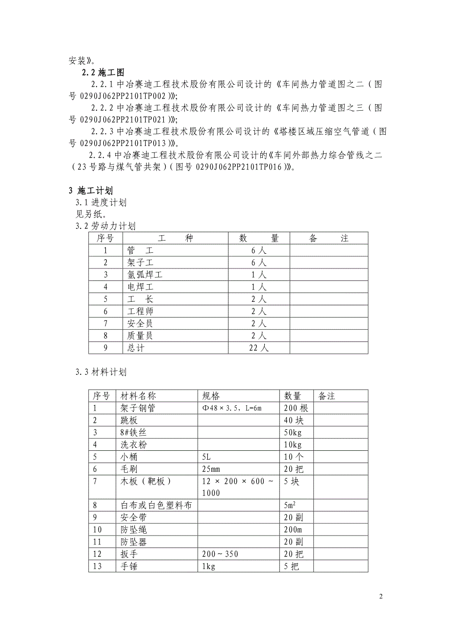 压缩空气气体管道吹扫、试压方案 33页_第2页