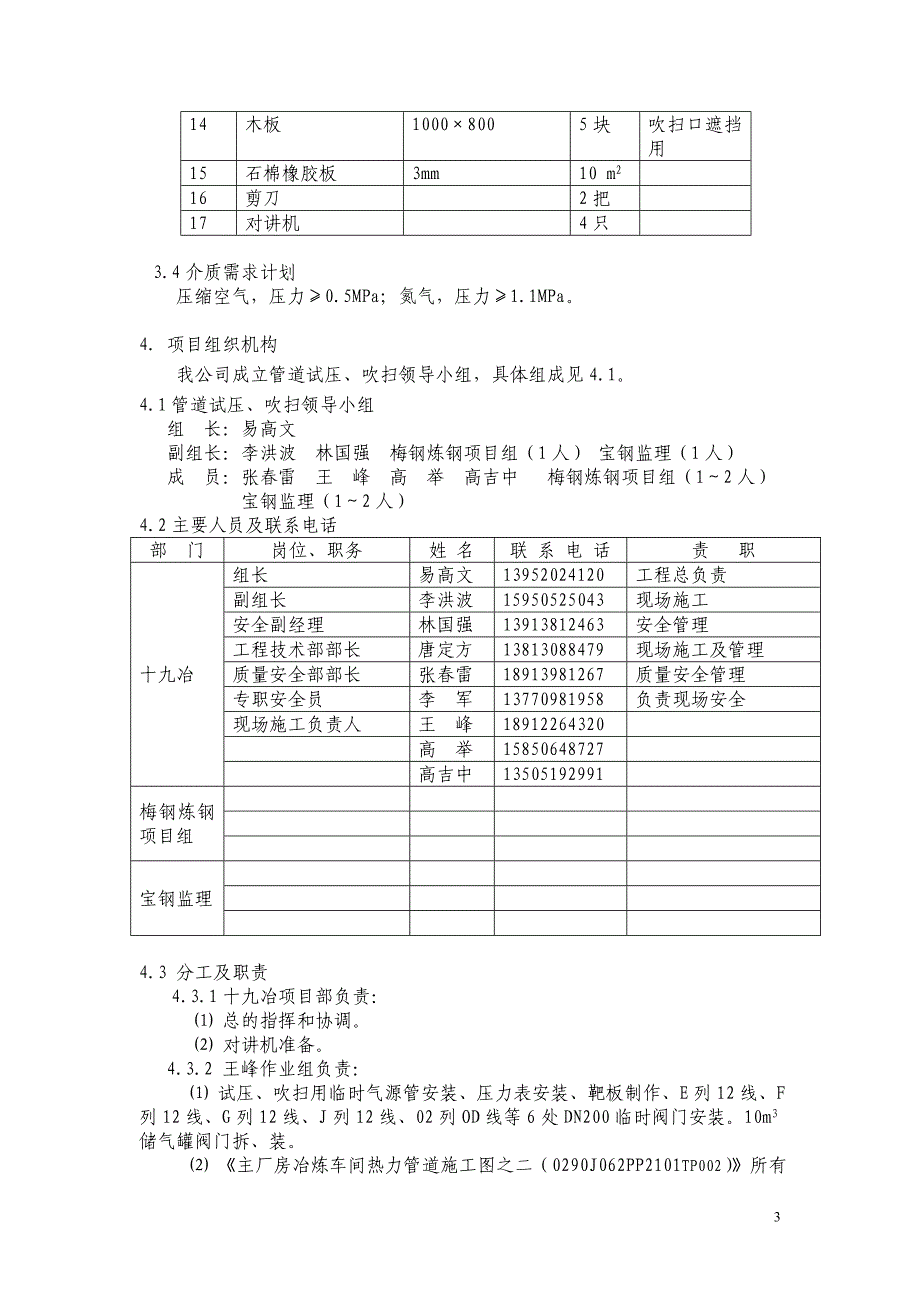 压缩空气气体管道吹扫、试压方案 33页_第3页