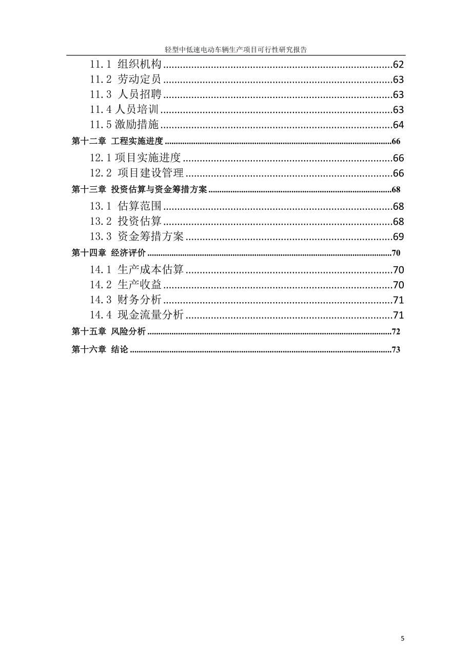 轻型中低速电动车辆生产项目可行性研究报告报审稿91页_第5页