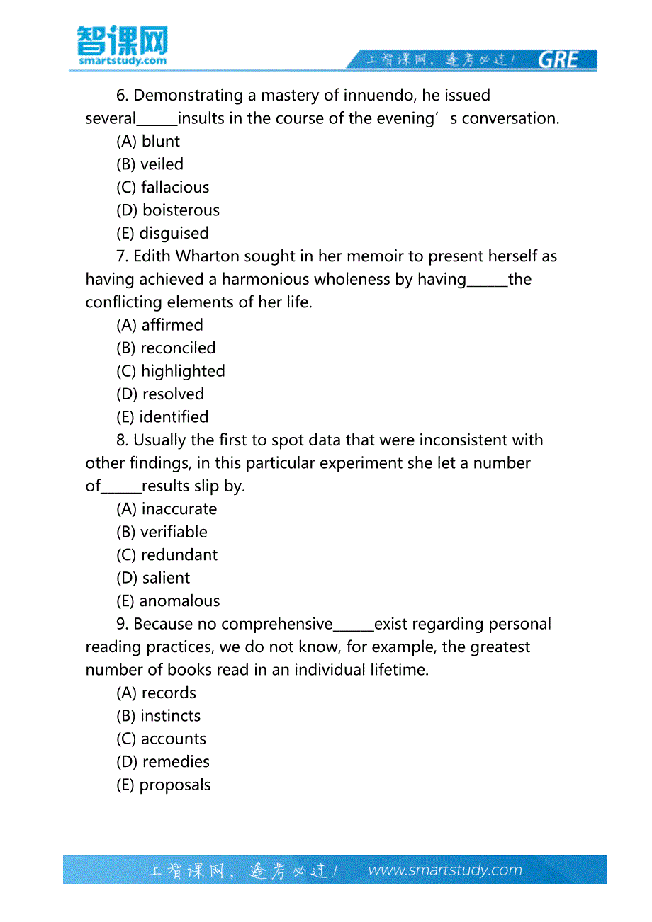 新gre填空练习4：单选题型_第4页