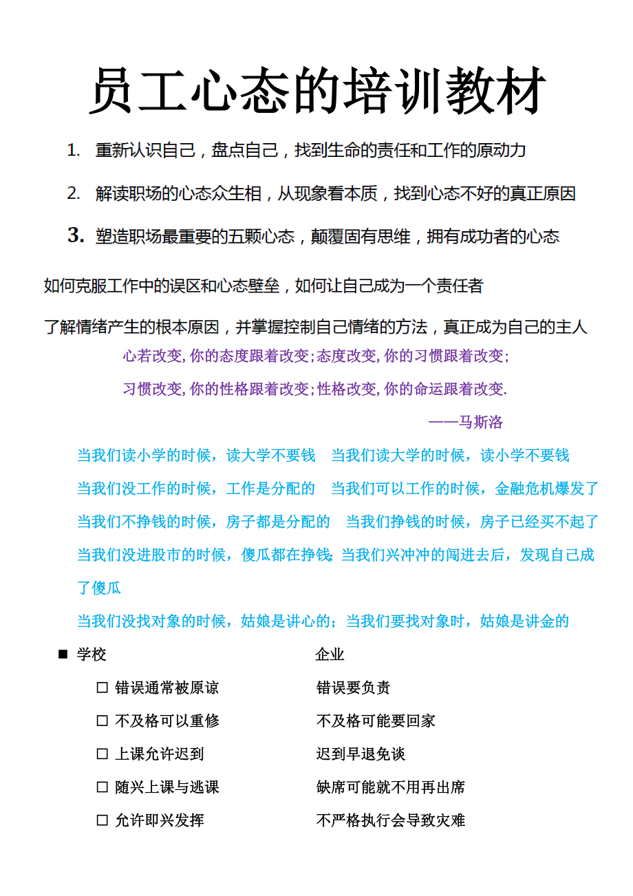 员工心态的培训教材 推荐_第1页