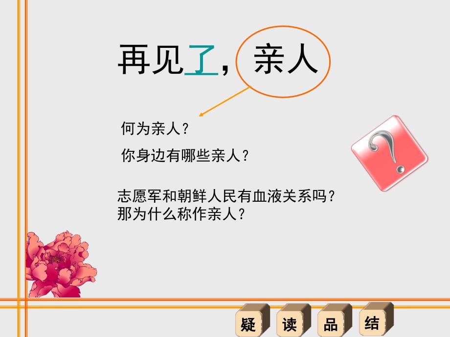 五年级下册省部市县优质课--《14　再见了，亲人》新疆杨春老师—省级优课【课件】人教版语文五年级下册《再见了，亲人》_第2页