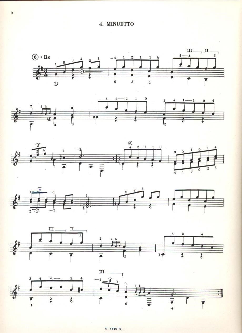莫扎特《20首作品改编的古典吉他谱》_第5页