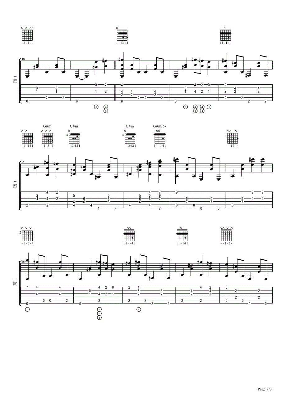 《乡村路送我回家-TAKEMEHOMECOUNTRYROADS》吉他谱_第2页