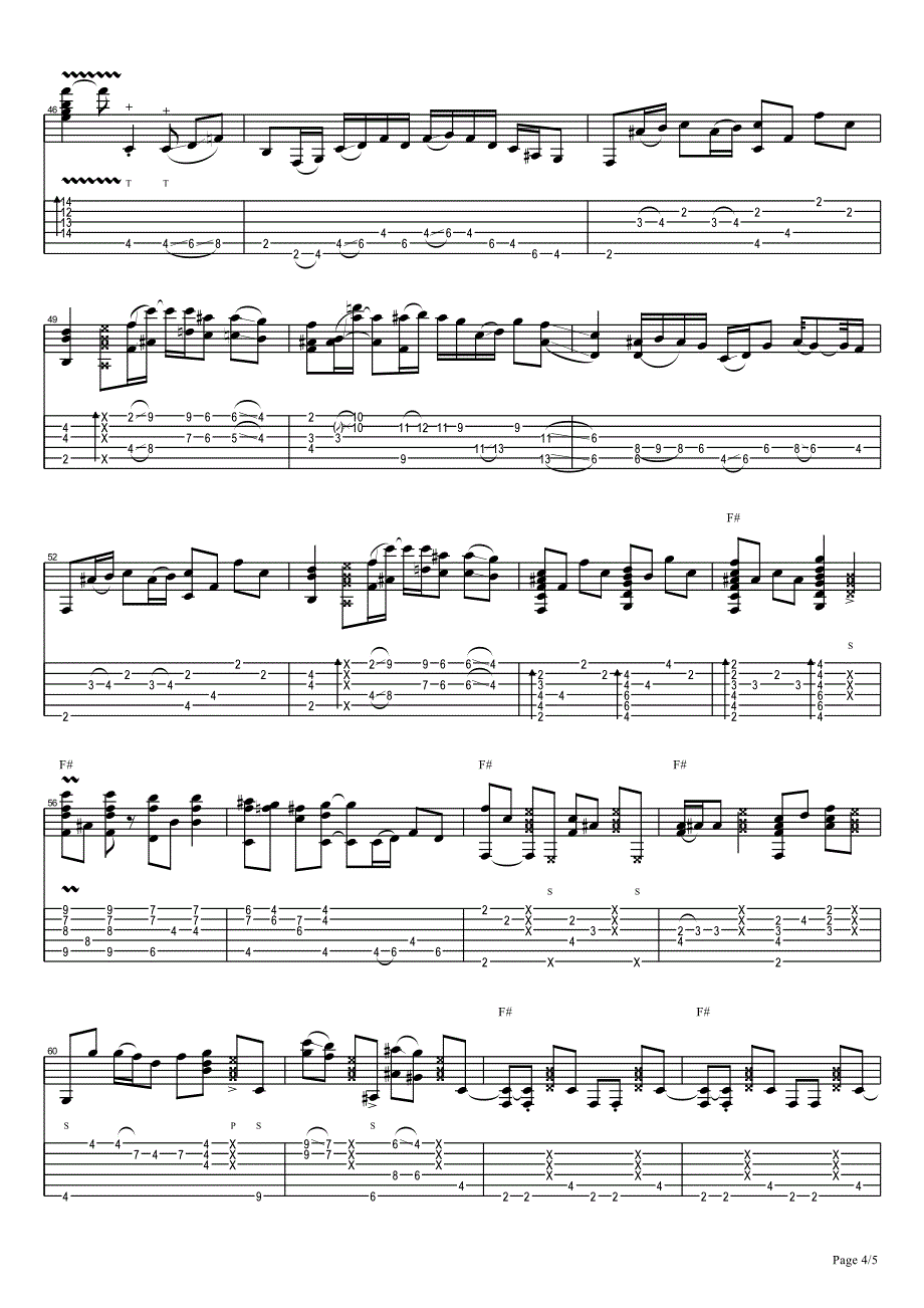 LaurenceJuber《MYGIRL》指弹吉他谱(完整版)_第4页