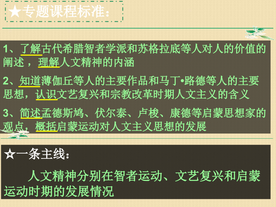 历史：专题六《西方人文精神的起源及其发展》课件(2)(人民版必修3)(1)_第2页