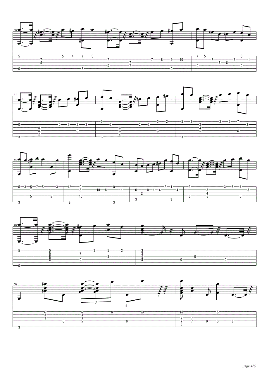 《PorUnaCabeza-一步之遥》吉他谱_第4页