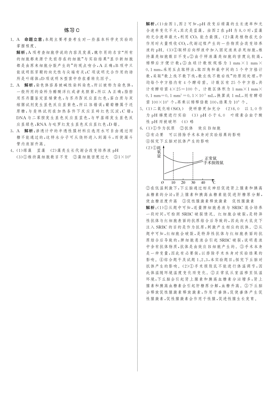专题十四生物学实验与探究(C)·最新3年高考生物真题分类专项突破训练_第3页