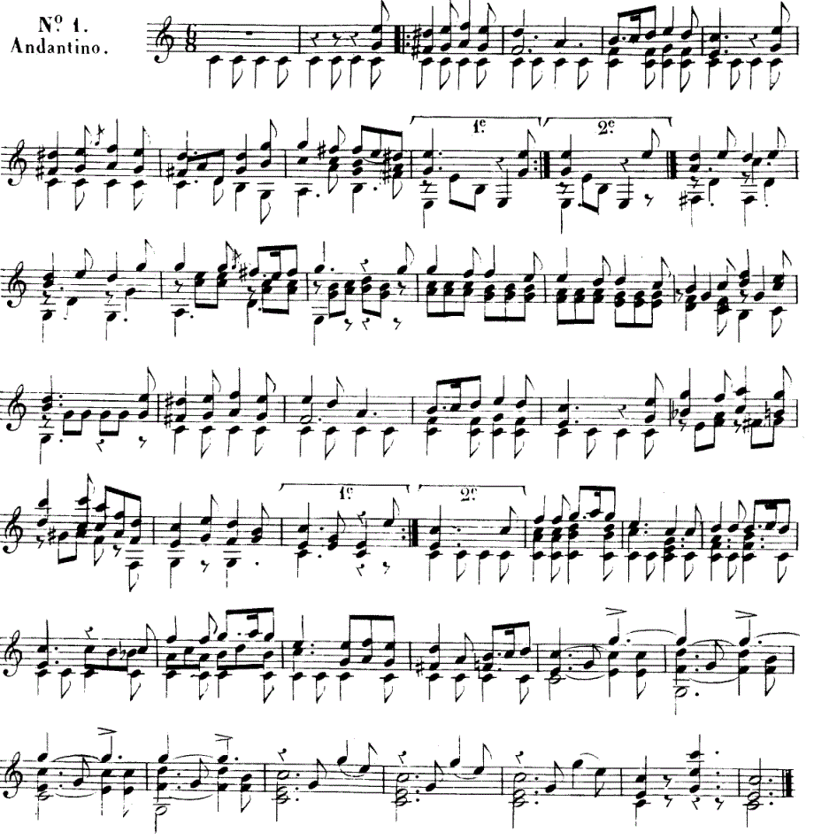 《索尔-op436首小品》古典吉他谱_第1页