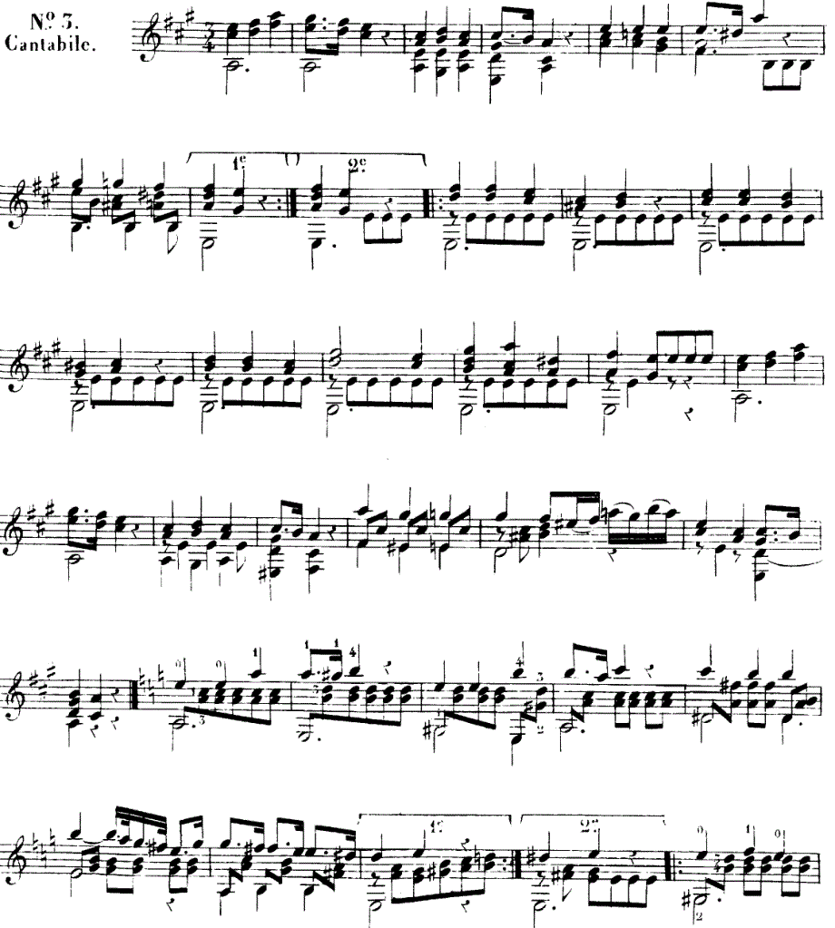 《索尔-op436首小品》古典吉他谱_第3页