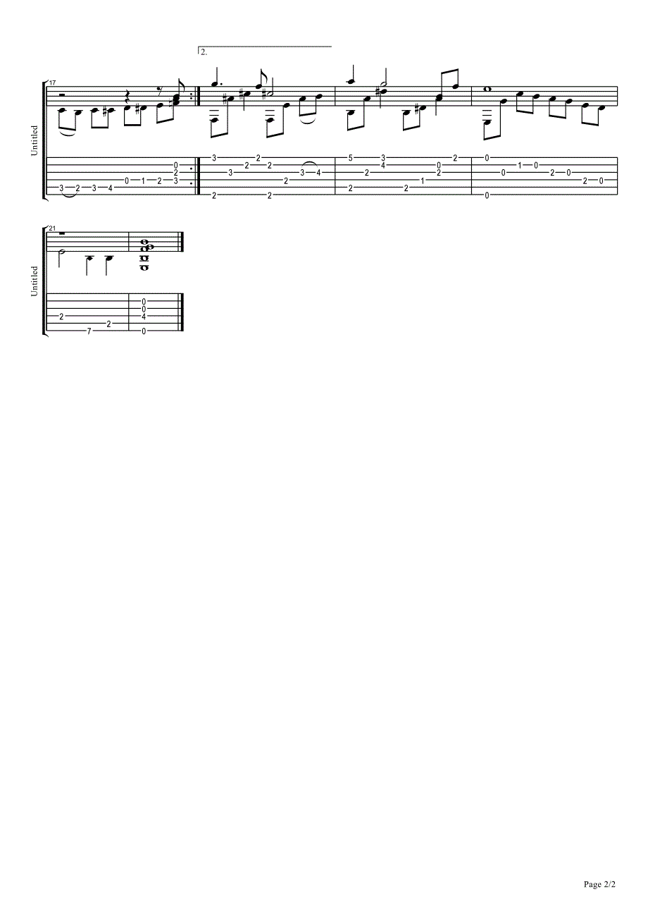 《NatureBoy》指弹吉他谱_第2页