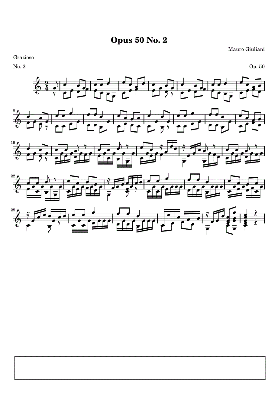 朱利亚尼《op50》吉他独奏谱集_第2页