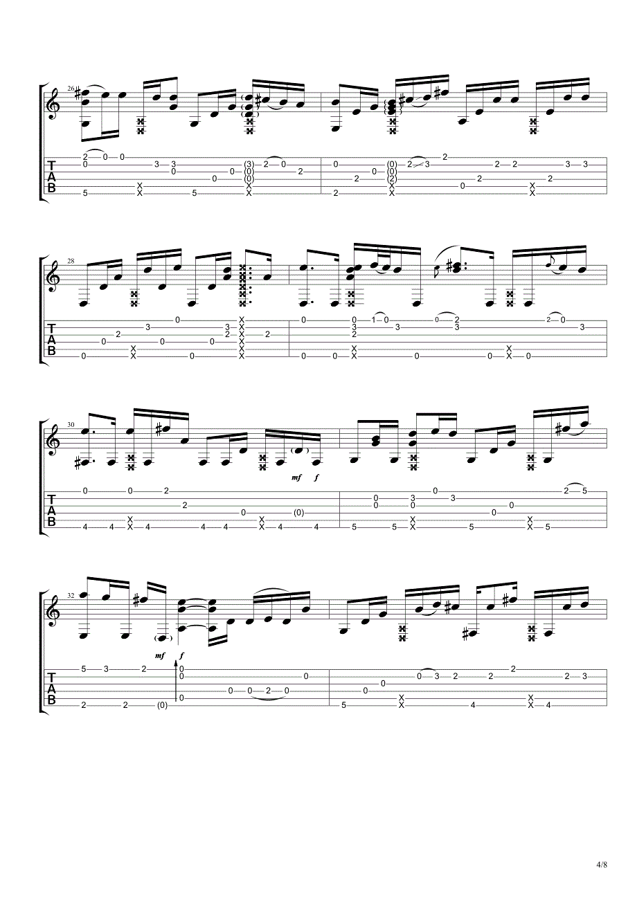 郑成河《CanIloveyou》指弹吉他谱_第4页