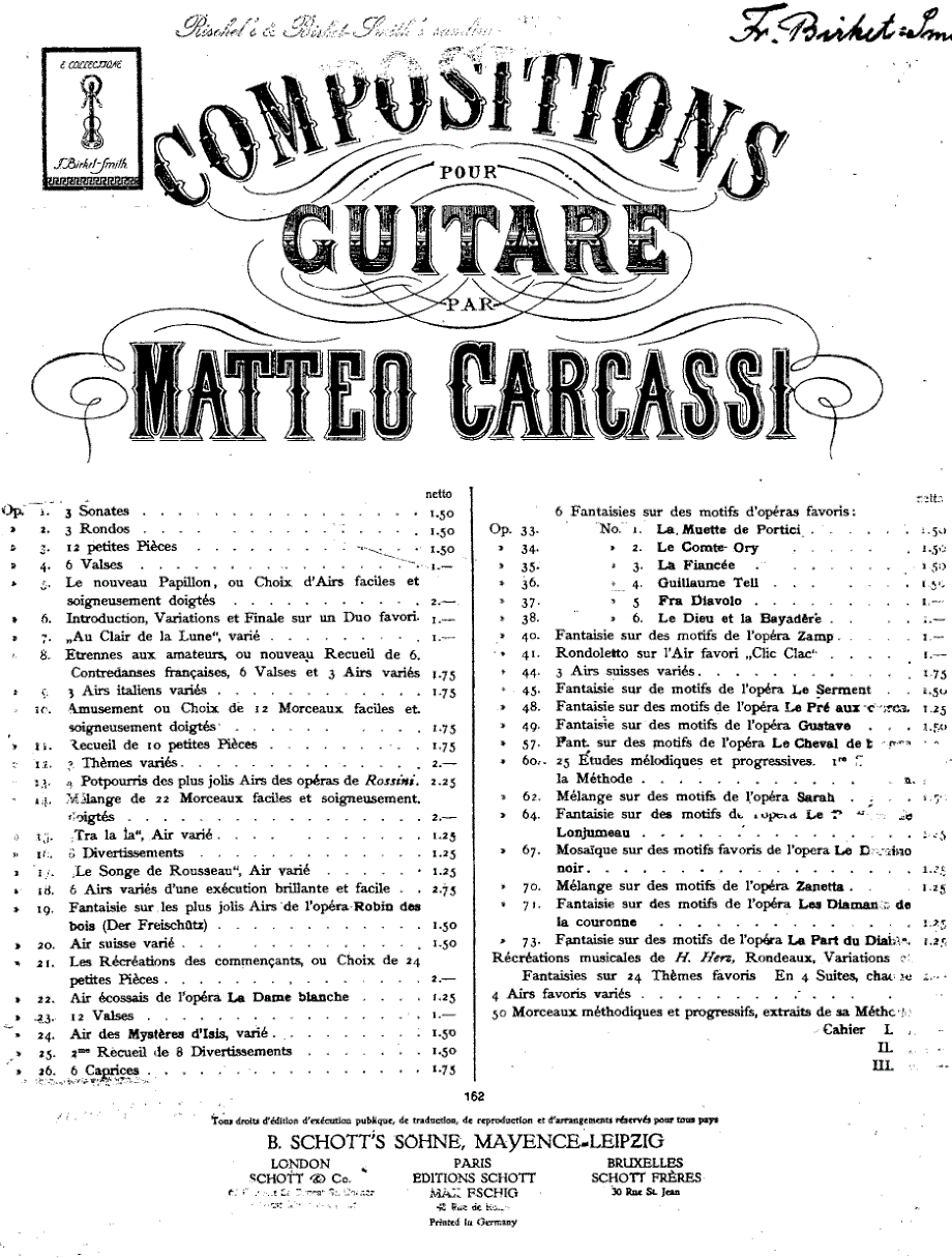 卡尔卡西《op26,6Caprices》吉他谱_第1页