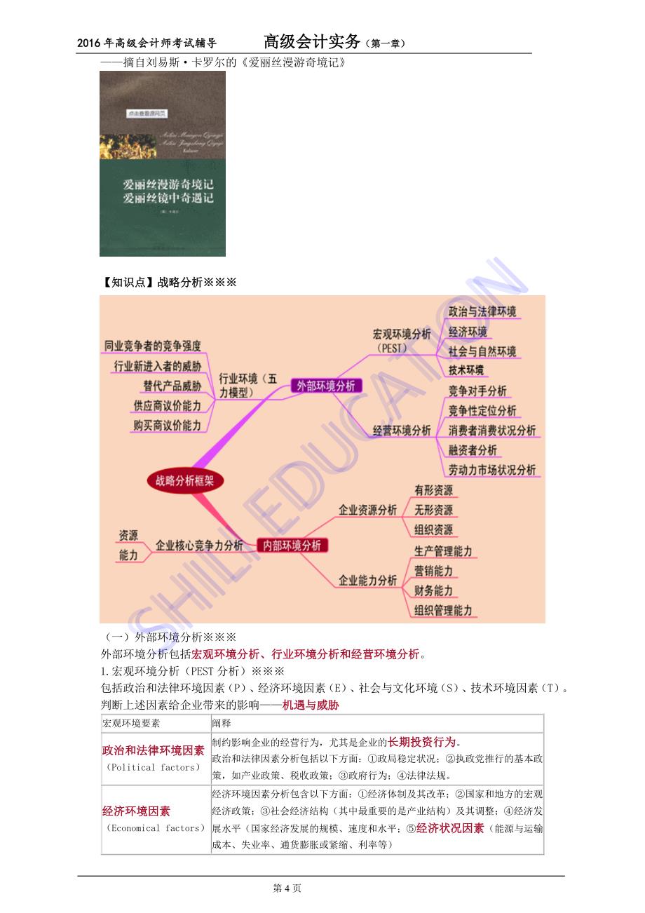 2016年高级会计实务考试辅导-企业战略与财务战略_第4页