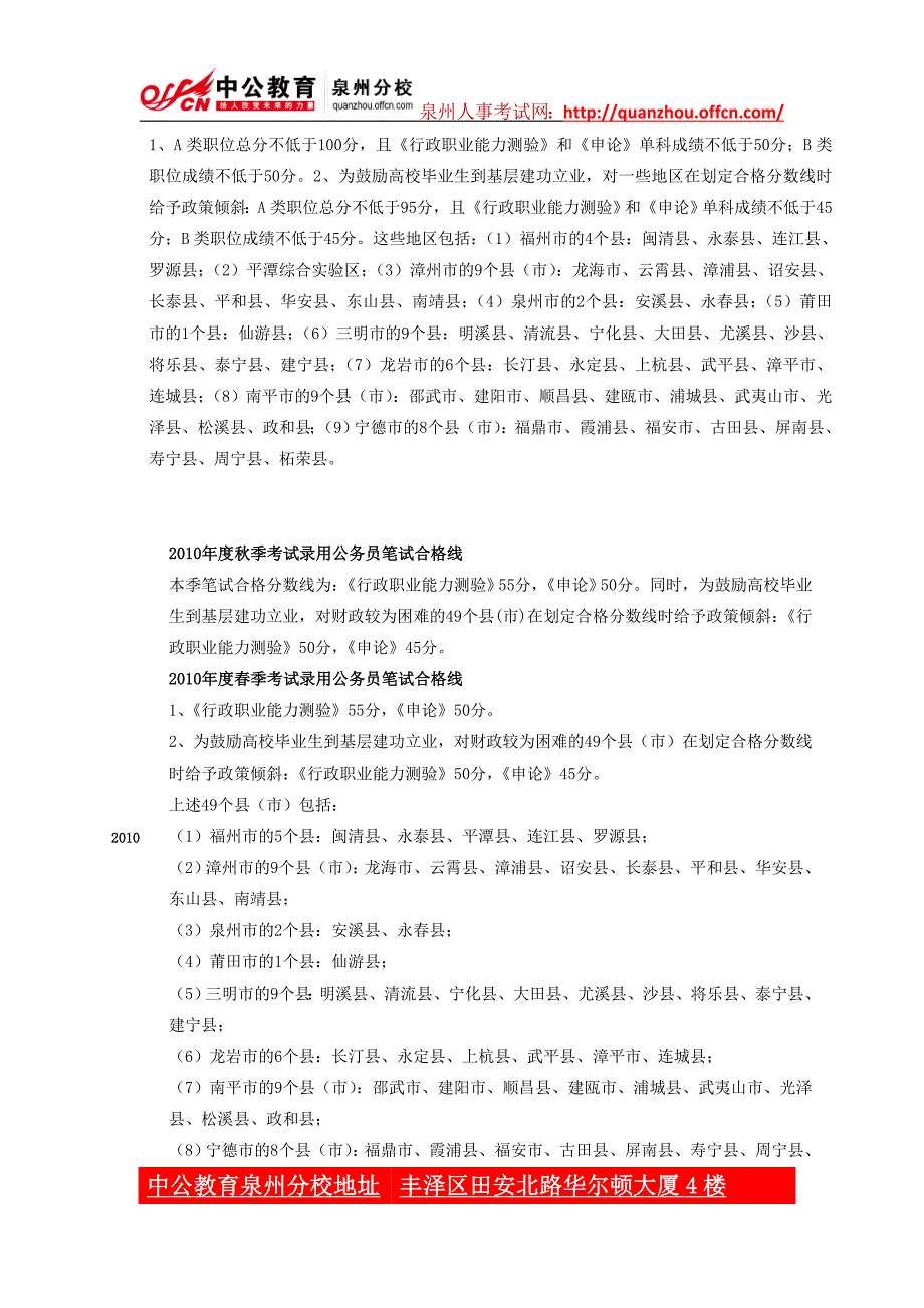 2014年福建公务员考试历年分数线_第3页