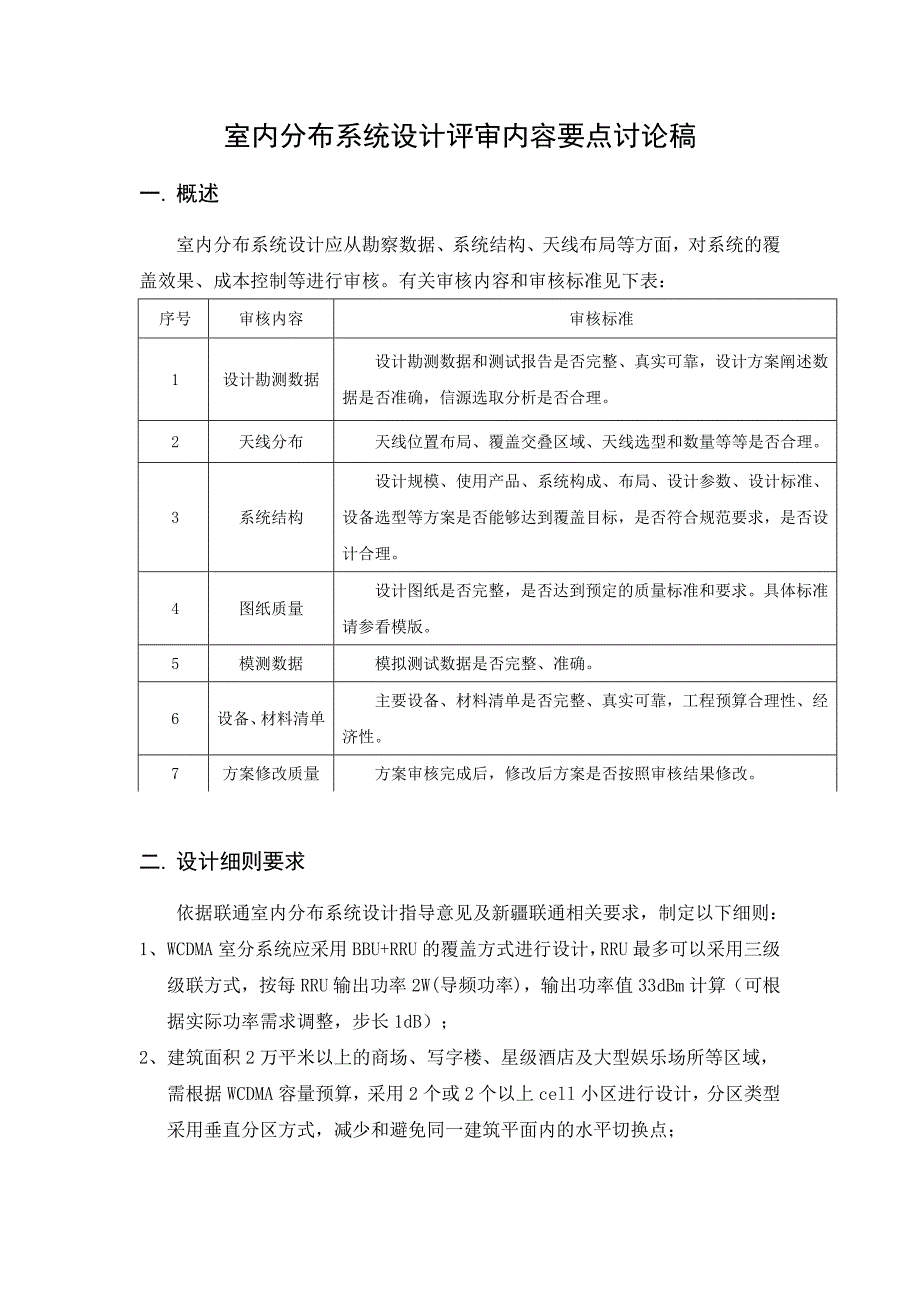 室内分布系统设计评审内容要点_第1页