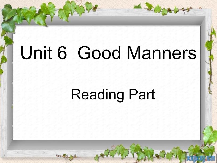 Unit6GoodManners_第1页