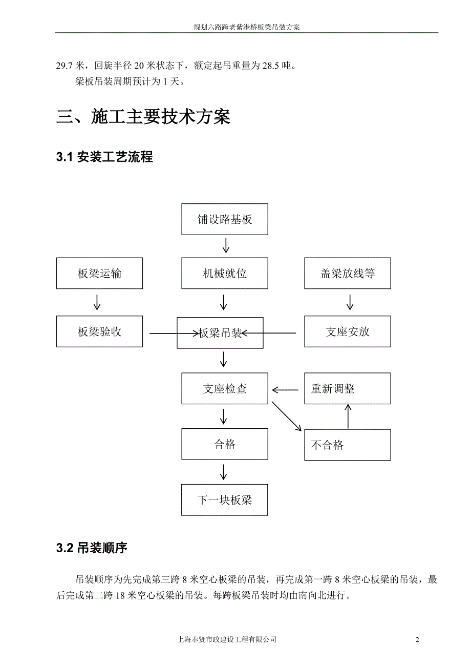 规划六路跨老紫港桥板梁吊装方案_第2页