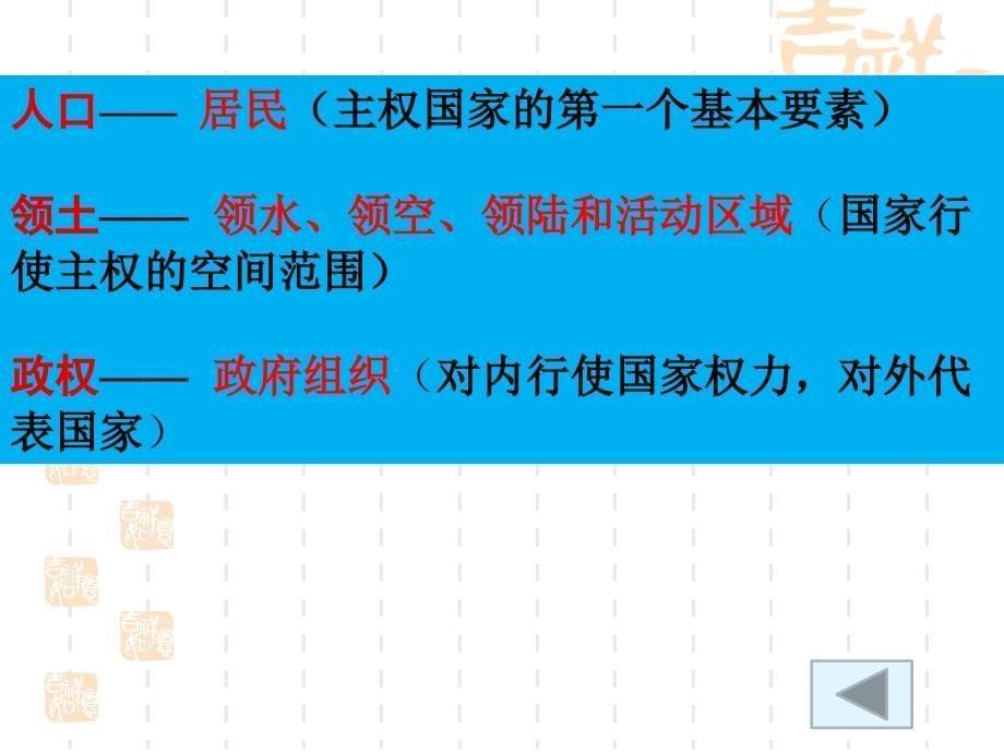 2011高一政治课件：8.1国际社会的成员：主权国家和国际组织(课件)(新人教版必修2)_第5页